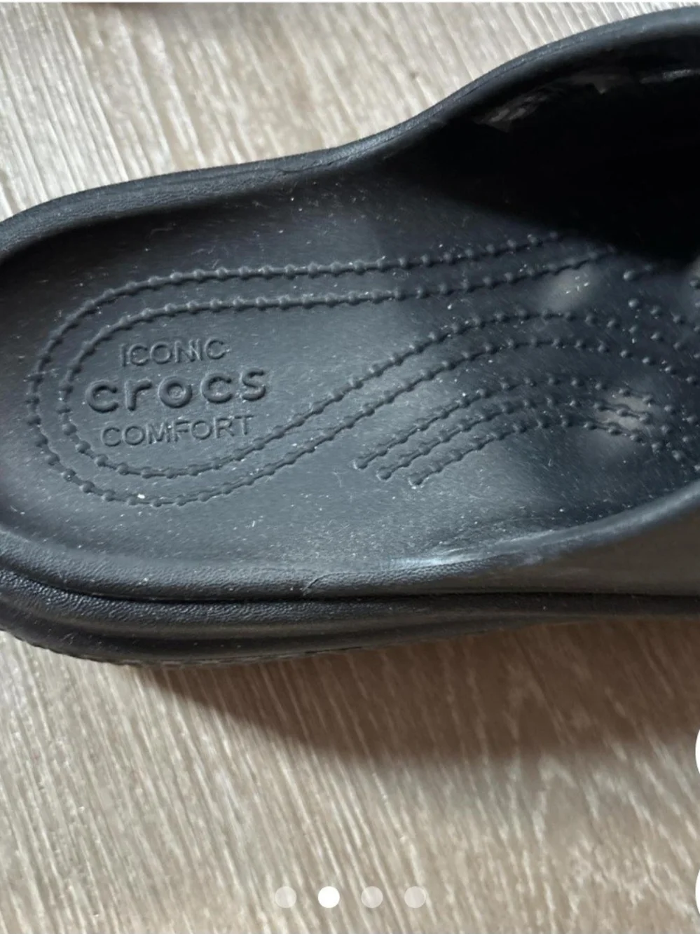 CROCS Platform Slide Sandals in Black